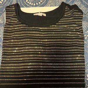 Westport 1962 Festive Dress blouse with gold sequins . Sz 1x